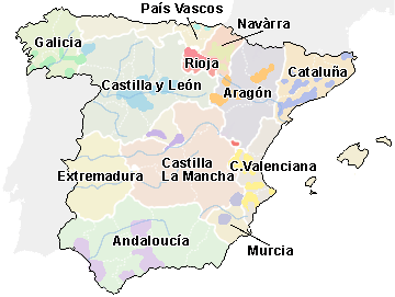 Espanjan viinialueet